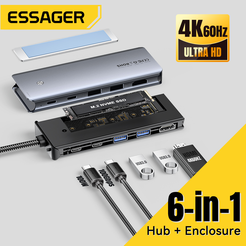 Essager USB C Hub z obudową dy – Usb Hub Type C recenzja i cena